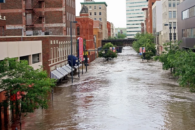 2nd St East in Cedar Rapids on June 13, 2008 2nd St East in Cedar Rapids on June 13, 2008
