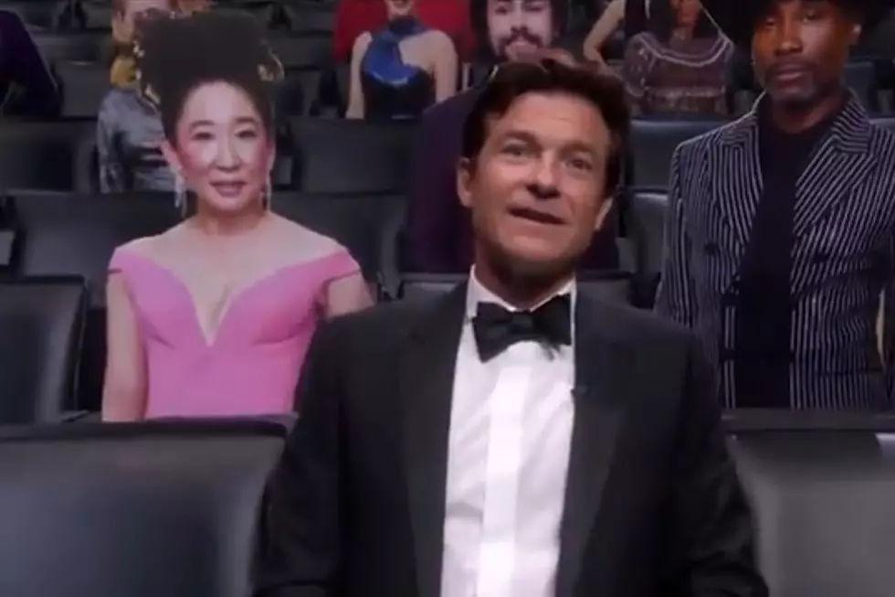 Jason Bateman Appears as Lone Live Human Among Celebrity Cardboard Cutouts at 2020 Emmys